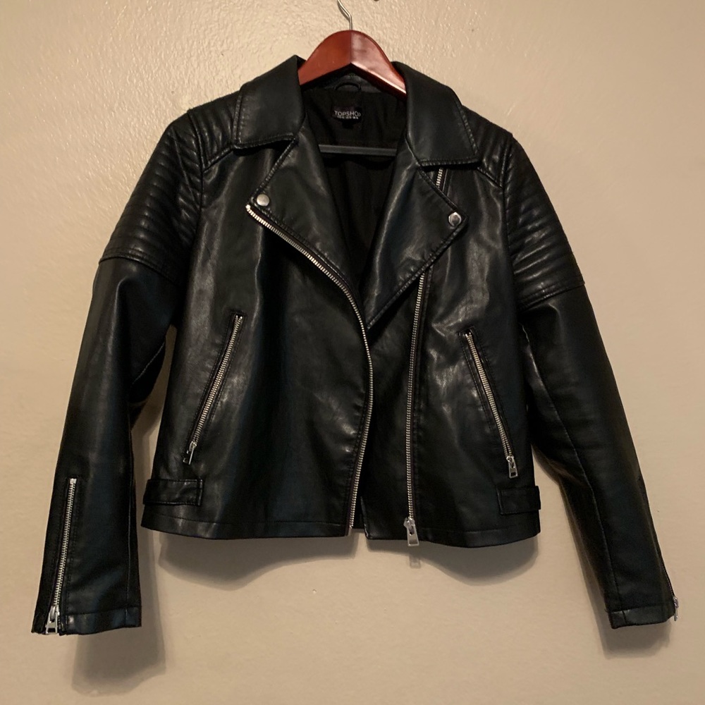 TOPSHOP Faux Leather Jacket